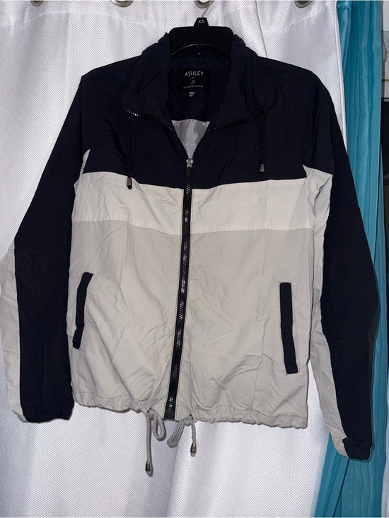 Ashley By 26 International Jackets & Blazers - Ashley By 26 International Navy and Light Gray Colorblock Windbreaker Jacket